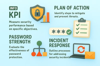 Informative Graphic on Cybersecurity Metrics and Strategies
