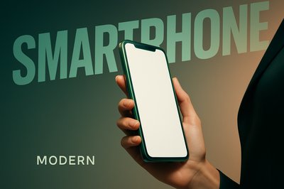 Stylish Green Smartphone in Elegant Hand Pose