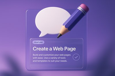 Pencil and Blank Speech Bubble for Web Page Design