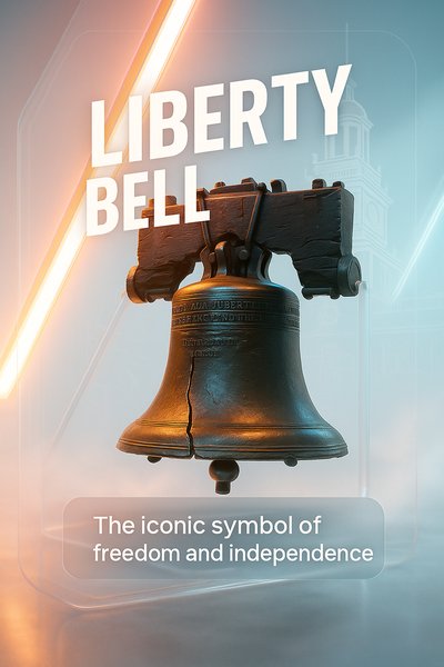 3D Render of the Liberty Bell with Modern Lighting Effects
