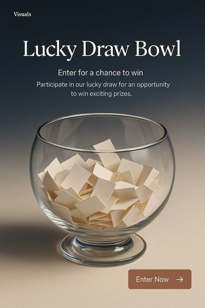 Elegant Lucky Draw Bowl for Exciting Prizes