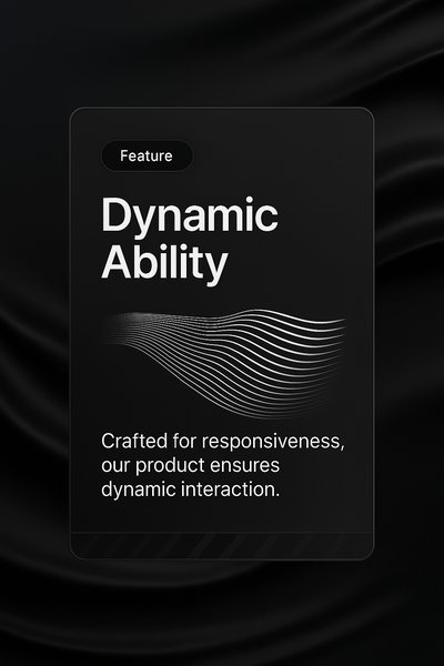 Elegant Black Waves with Dynamic Ability Feature Card