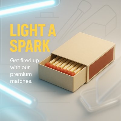 Promotional Graphic for Premium Matches with Modern Aesthetic