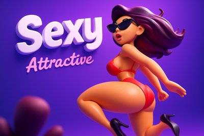 Dynamic 3D Illustration of a Stylish Character