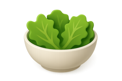 Stylized 3D Lettuce Salad Icon