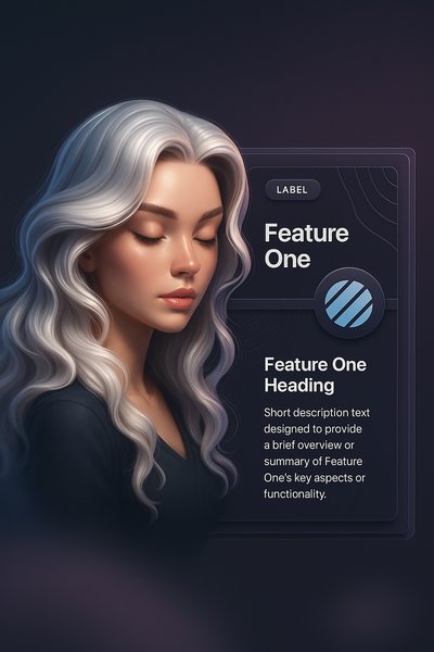 Digital Illustration of a Young Woman with Blonde Hair on Dark Background