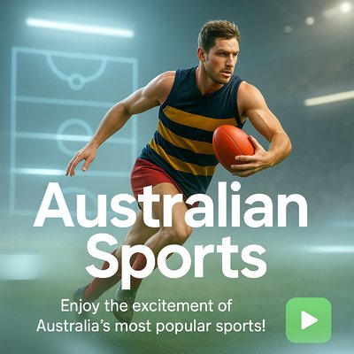 Dynamic Promotional Image for Australian Sports Enthusiasts