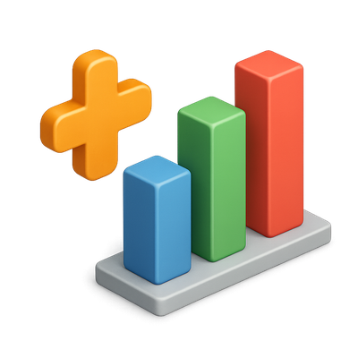 Colorful 3D Bar Graph with Isometric View