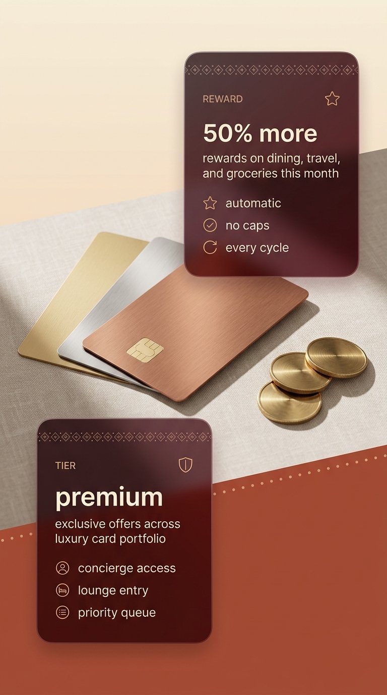 Elegant stack of premium cards