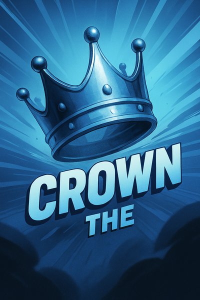 Dynamic Crown Illustration with Bold Typography