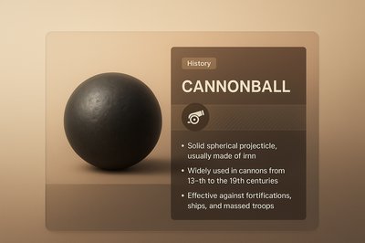 Creative 3D Page Featuring a Cannonball Illustration