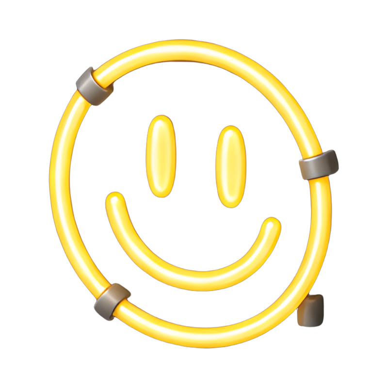 neon smiley face sign