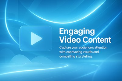 Dynamic Blue Background for Video Content Promotion