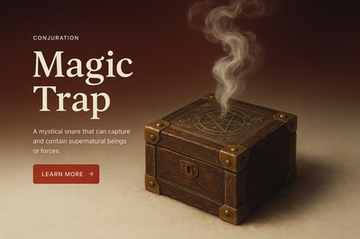 Stylish Magic Trap Illustration with Text Elements