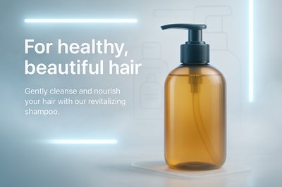 Product Showcase for Revitalizing Shampoo with Modern Design
