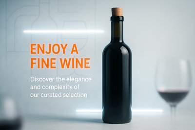 Elegant Wine Promotion Featuring Curated Selection