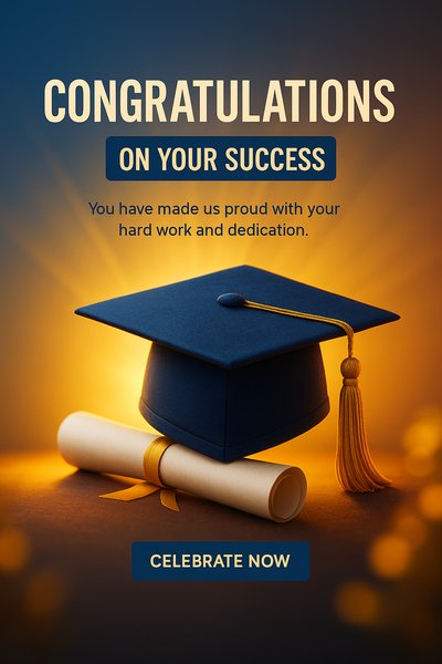 Graduation Celebration Announcement Image