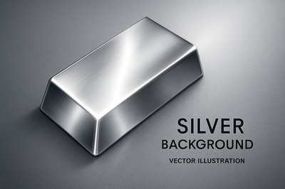 Futuristic Metallic Advertisement with Gradient Background
