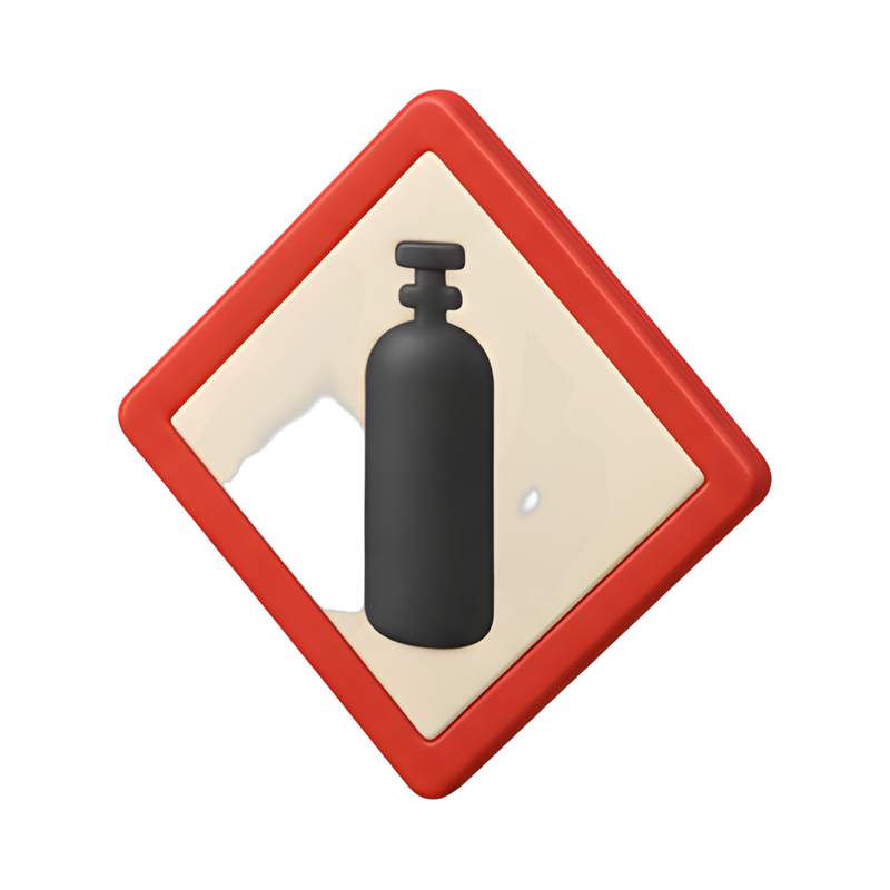 Compressed gas hazard symbol