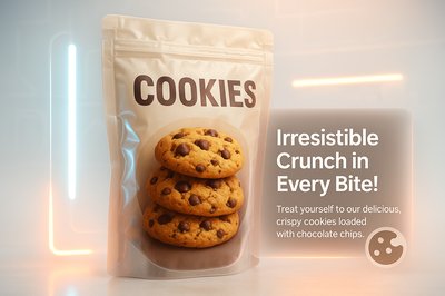 Delicious Cookie Packaging Design with Modern Aesthetic