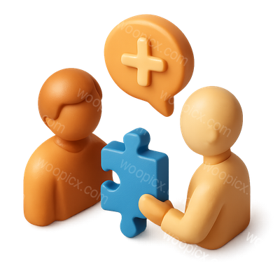 Engaging Puzzle Discussion Icon in 3D Design