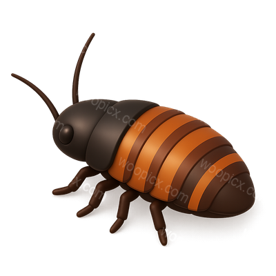 Stylized Illustration of a Bee with Orange Stripes