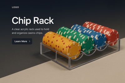 Stylish Chip Rack Display for Casino Chips