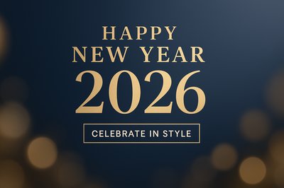 Elegant New Year Celebration Graphic with Shiny Accents