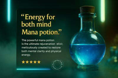 Vibrant Neon Mana Potion Carousel Design for Engaging Promotions