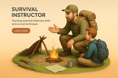 Survival Instructor Teaching Wilderness Skills