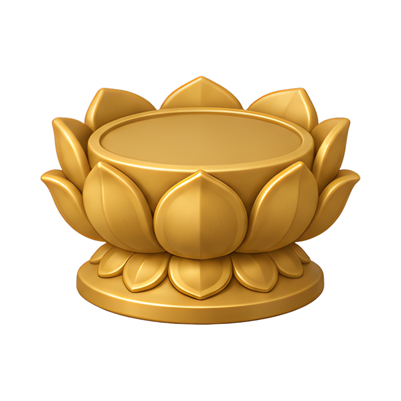 golden lotus pedestal display