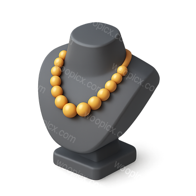 Stylish 3D Necklace on Elegant Display