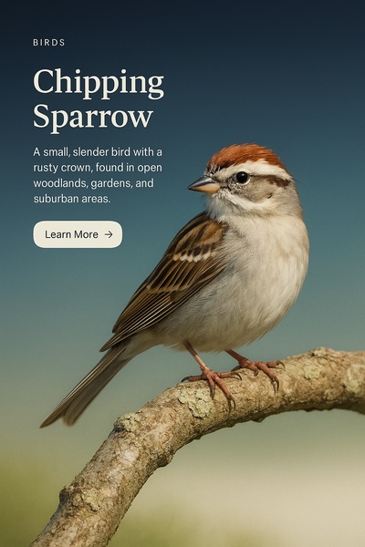 Stylish Web Page Design Featuring Chipping Sparrow