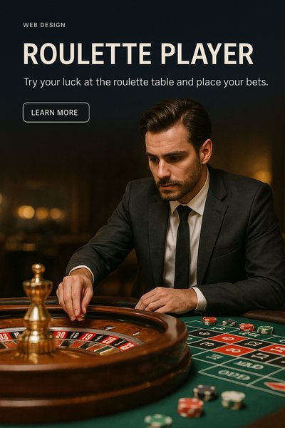 Stylish Roulette Player at the Casino Table