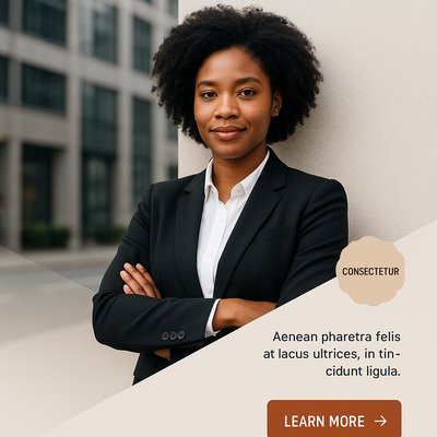 Confident Business Woman Portrait in Professional Attire