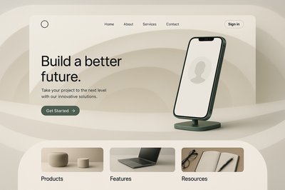 Three-Layer Landing Page Design Concept