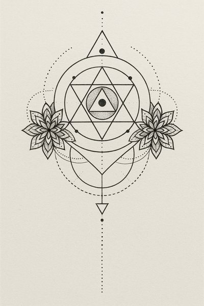 Intricate Mandala Design with Floral Elements