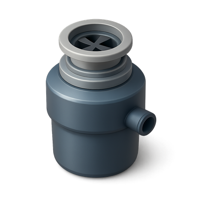 3D Garbage Disposal Unit Icon in Isometric View