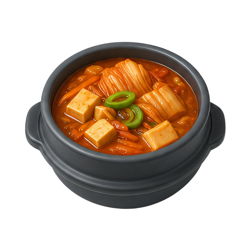 hearty kimchi jjigae pot