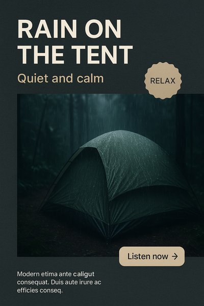 Tropical Rain on a Tent in the Forest