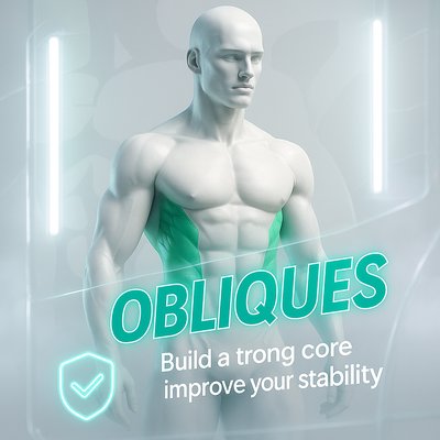 3D Fitness Illustration Highlighting Core Stability Exercises