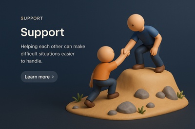 3D Scene Illustrating Support with Realistic Style