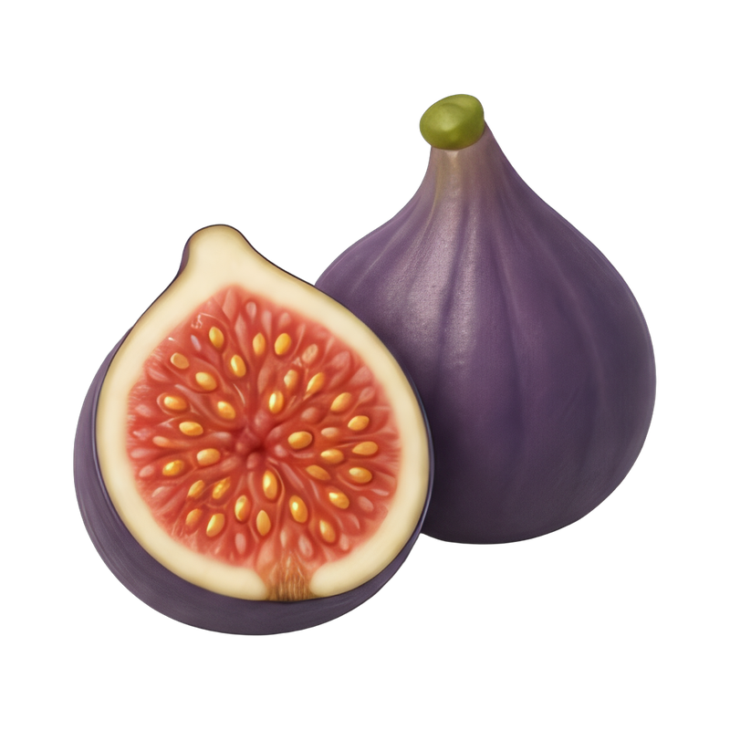Freshly cut fig halves