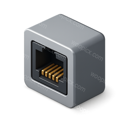 3D Network Analyzer Icon in Isometric View