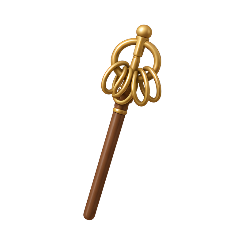 Monk's ringed shakujo staff