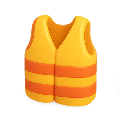 3D Render of a Yellow Safety Vest for Protective Gear Representation