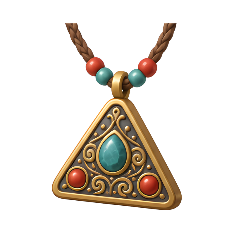 triangular amulet pendant design