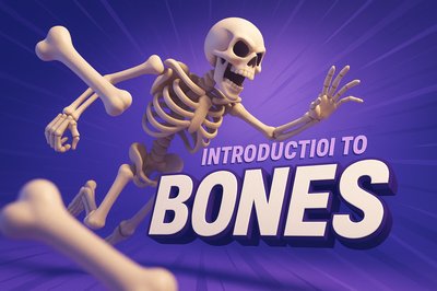 Dynamic 3D Illustration of Bones in Motion