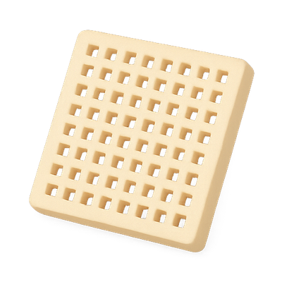 Square Waffle Mold with Grid Pattern