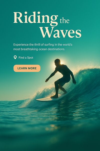Thrilling Surfing Adventure in Ocean Waves